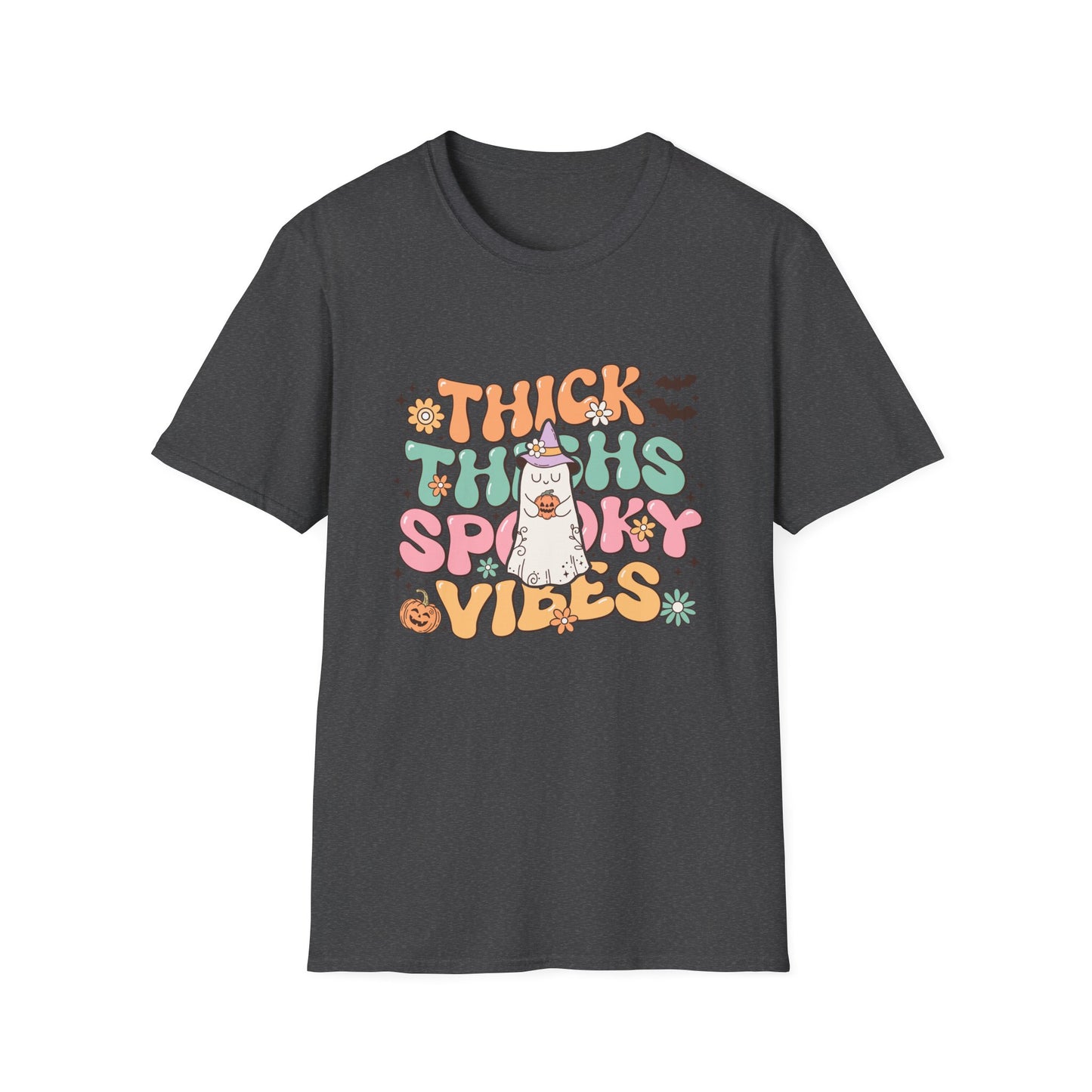 Thick Thighs and Spooky Vibes Unisex Softstyle T-Shirt