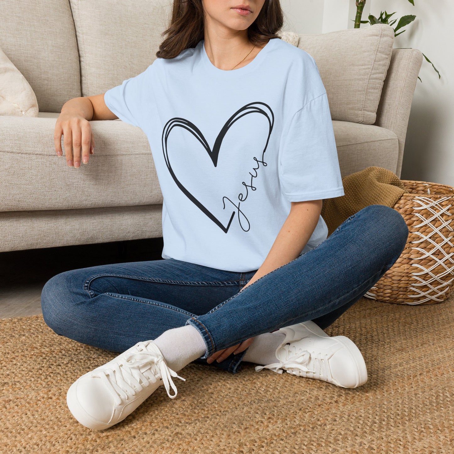 Jesus Heart Unisex Softstyle T-Shirt