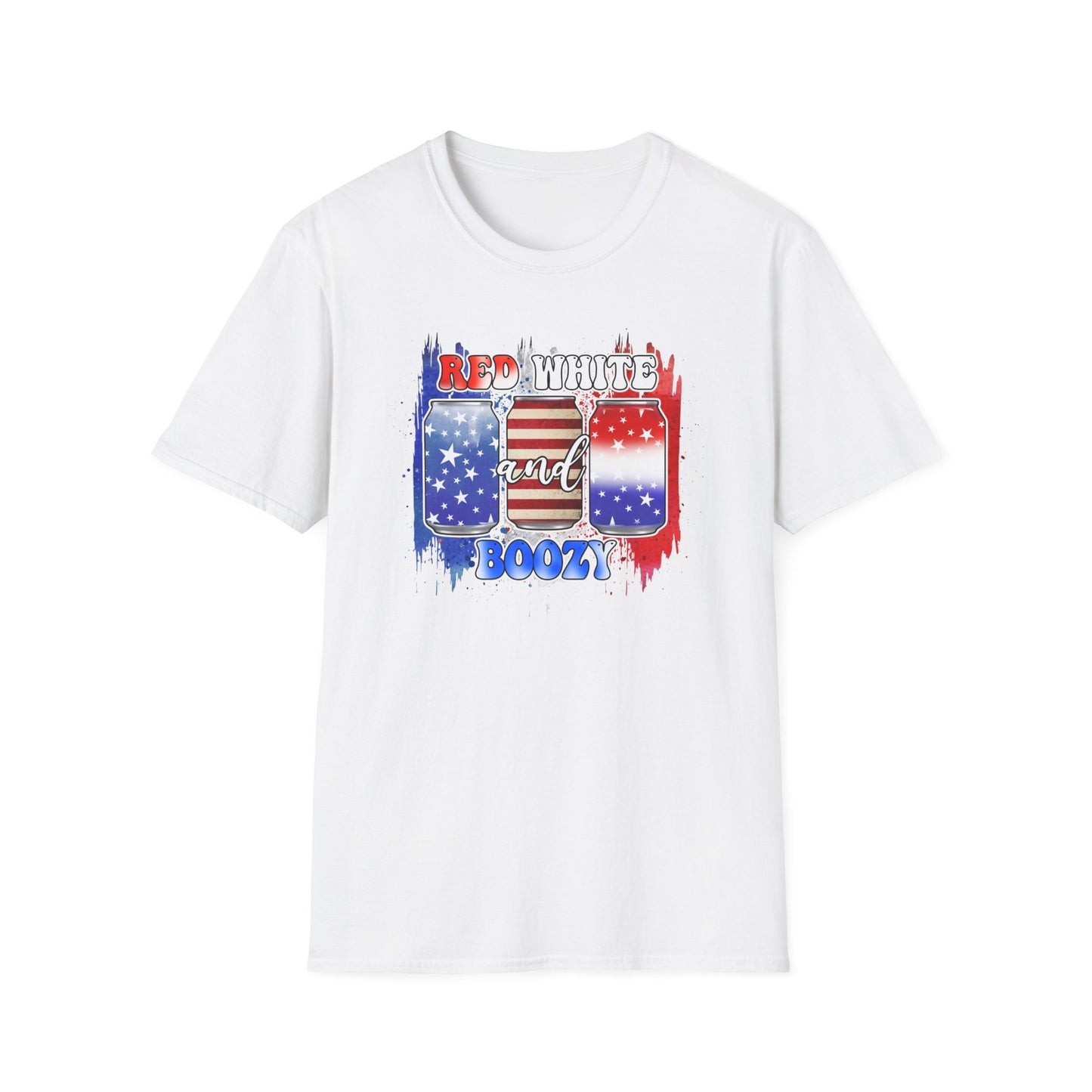 Red White and Boozy Unisex Softstyle T-Shirt