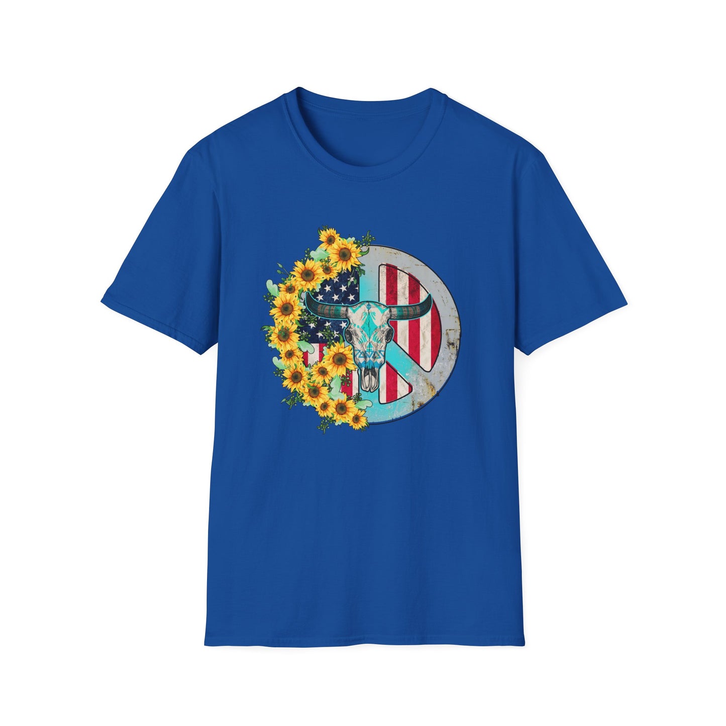Western Peace sign Unisex Softstyle T-Shirt