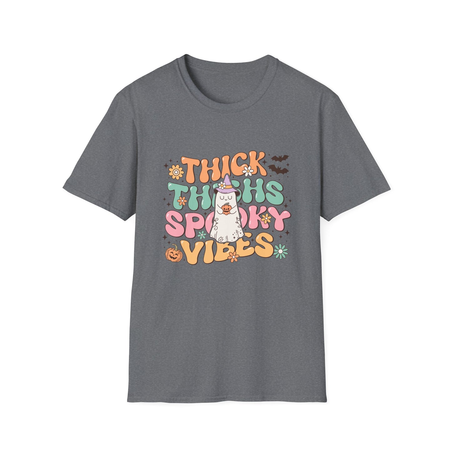 Thick Thighs and Spooky Vibes Unisex Softstyle T-Shirt