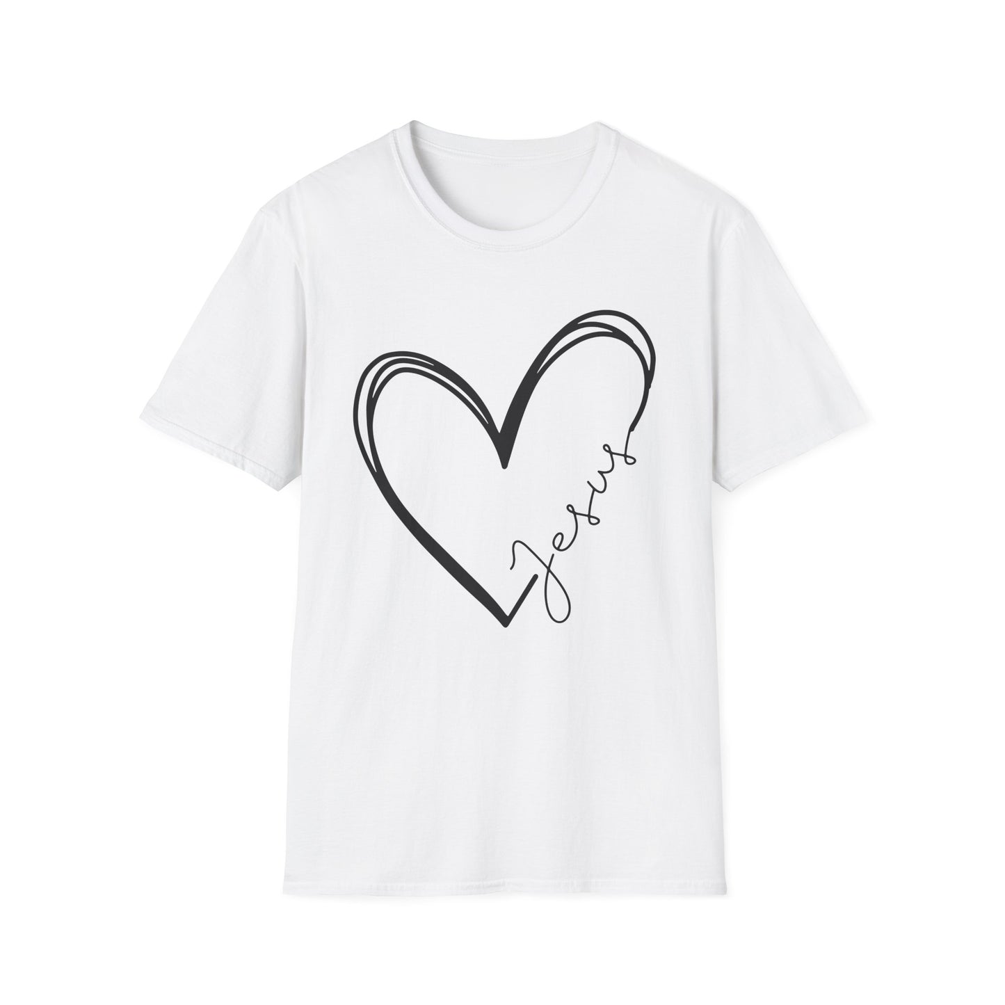 Jesus Heart Unisex Softstyle T-Shirt