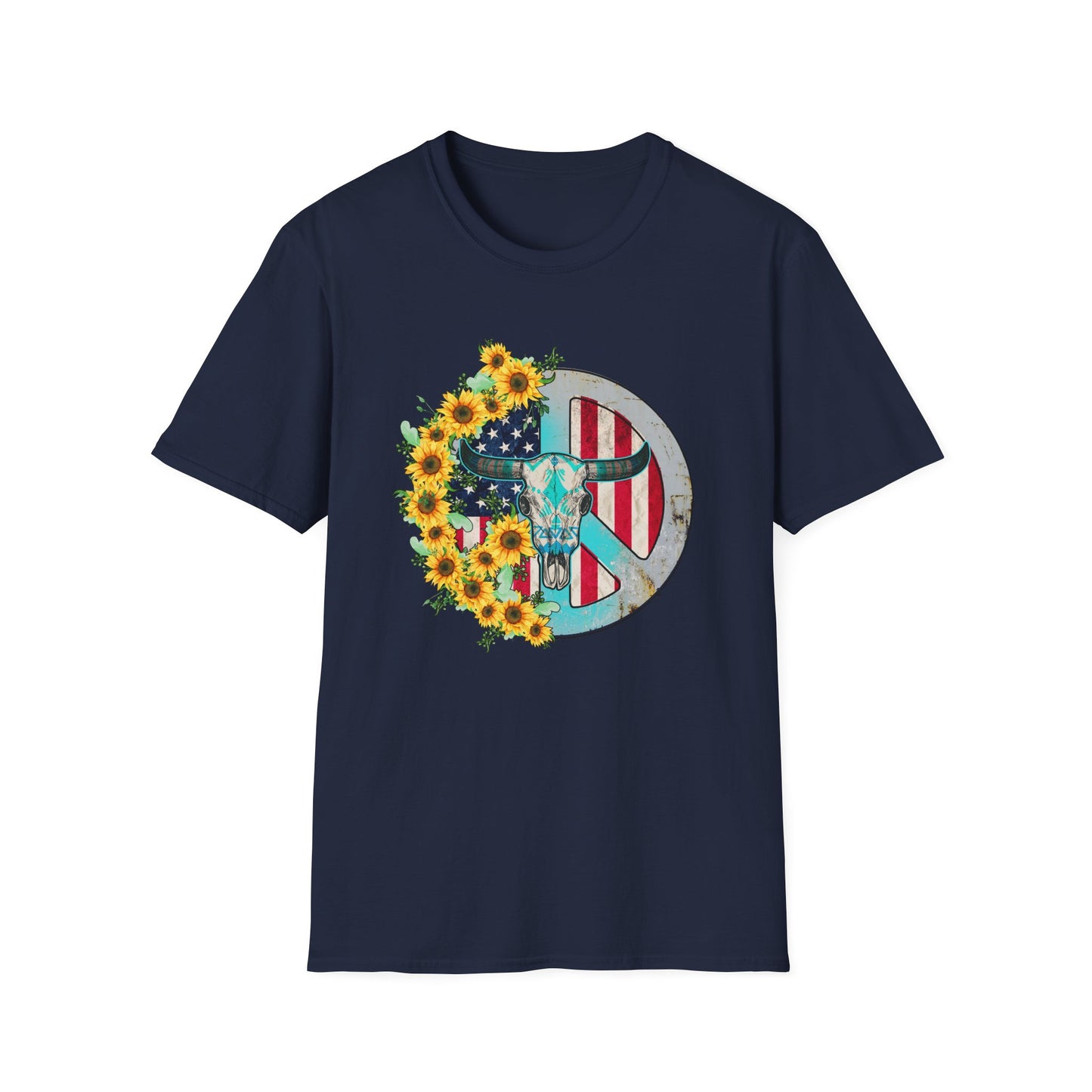 Western Peace sign Unisex Softstyle T-Shirt