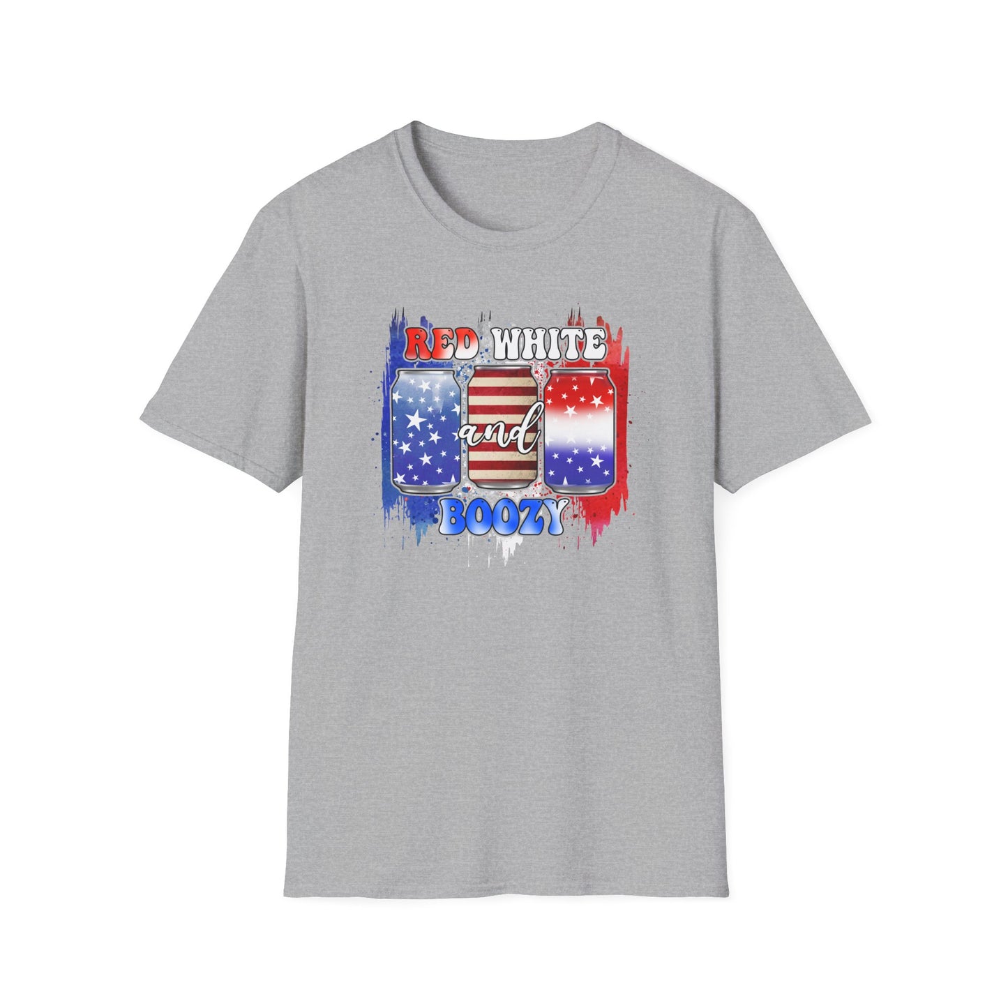 Red White and Boozy Unisex Softstyle T-Shirt