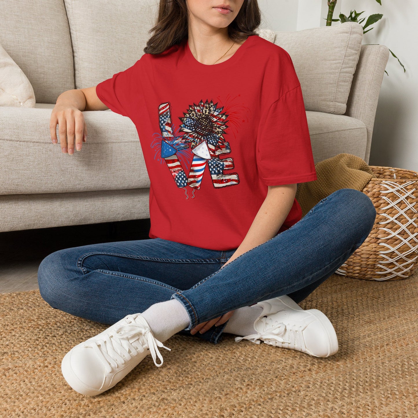 4th of July LOVE Unisex Softstyle T-Shirt