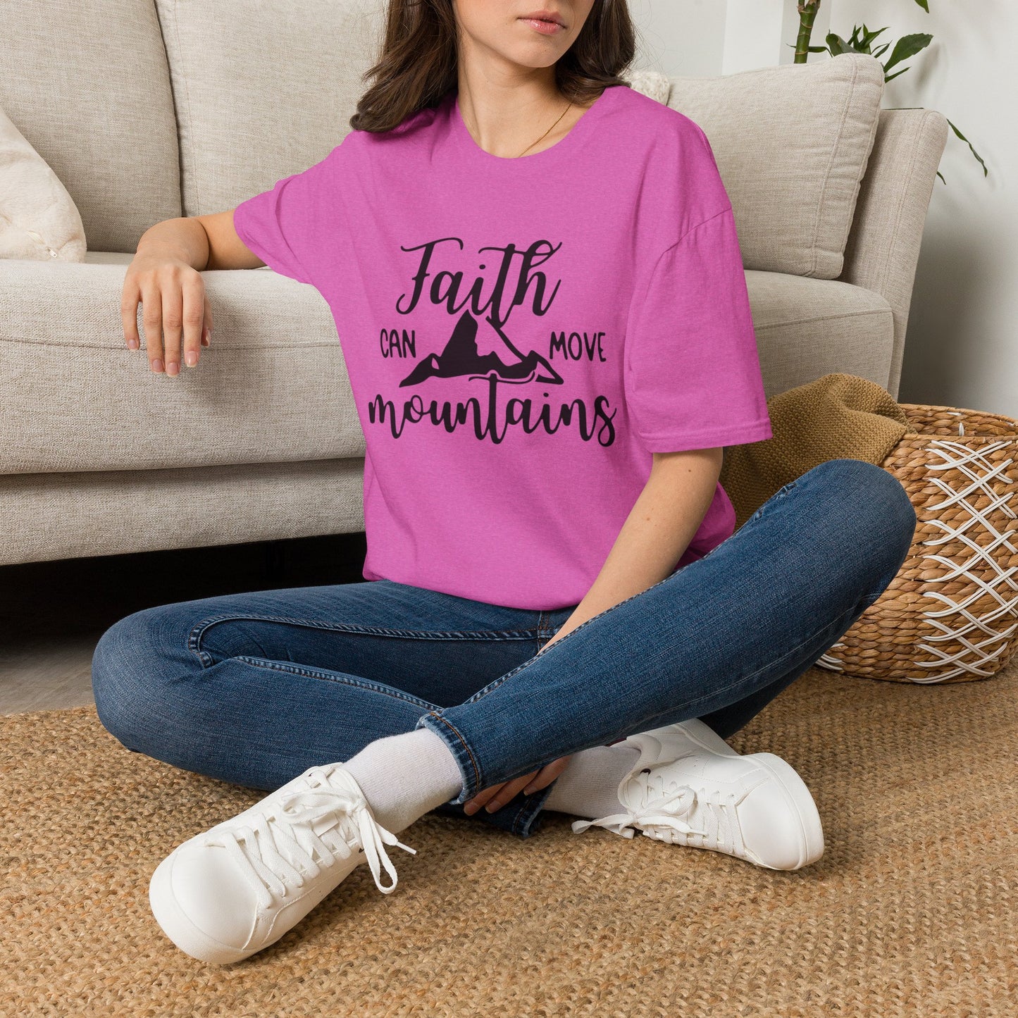 Faith move Mountains Unisex Softstyle T-Shirt