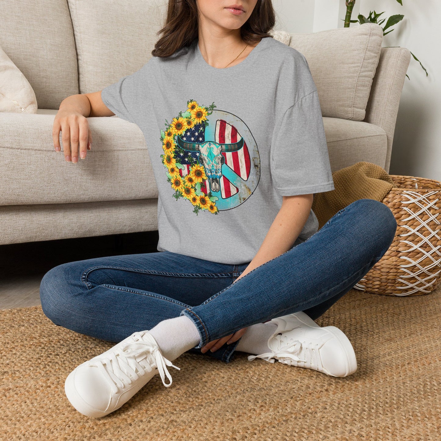Western Peace sign Unisex Softstyle T-Shirt