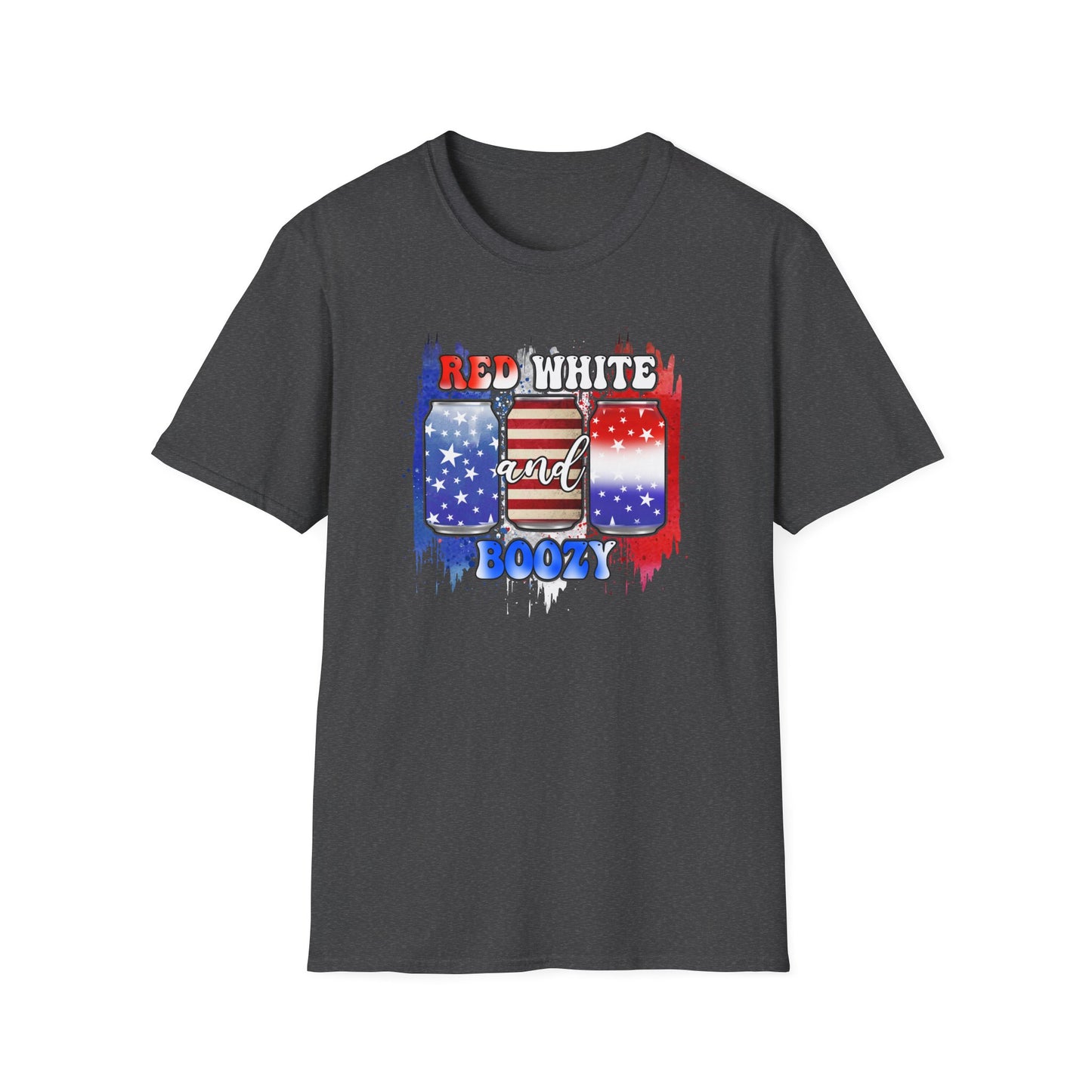 Red White and Boozy Unisex Softstyle T-Shirt
