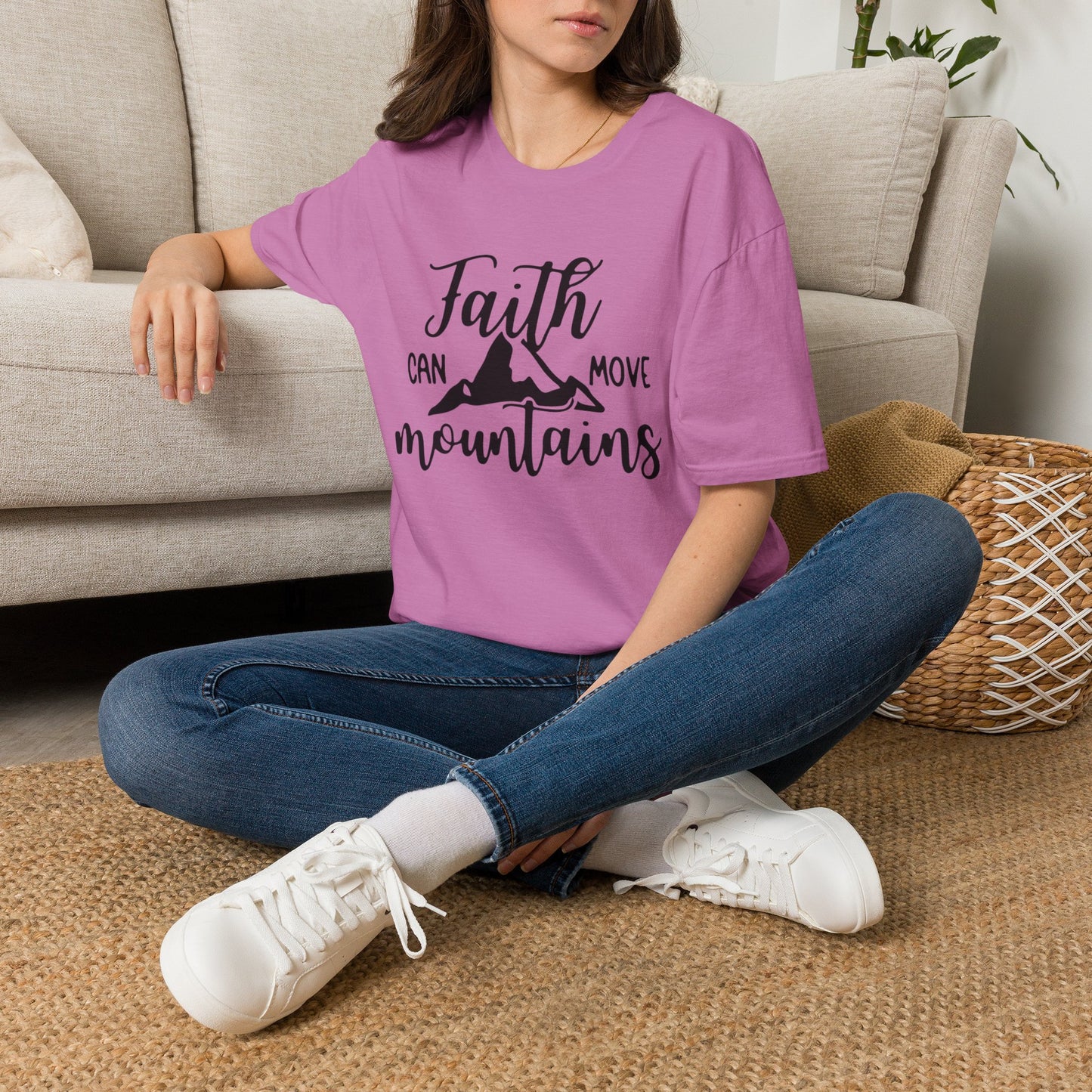 Faith move Mountains Unisex Softstyle T-Shirt