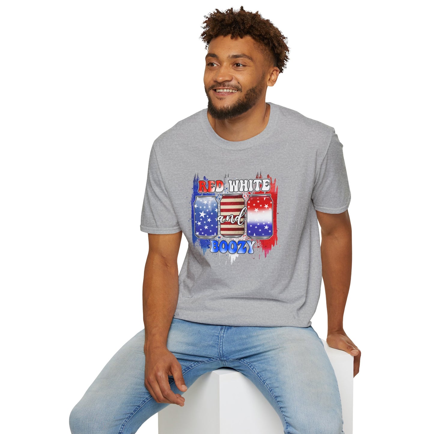 Red White and Boozy Unisex Softstyle T-Shirt