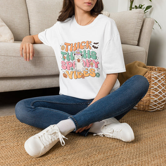 Thick Thighs and Spooky Vibes Unisex Softstyle T-Shirt