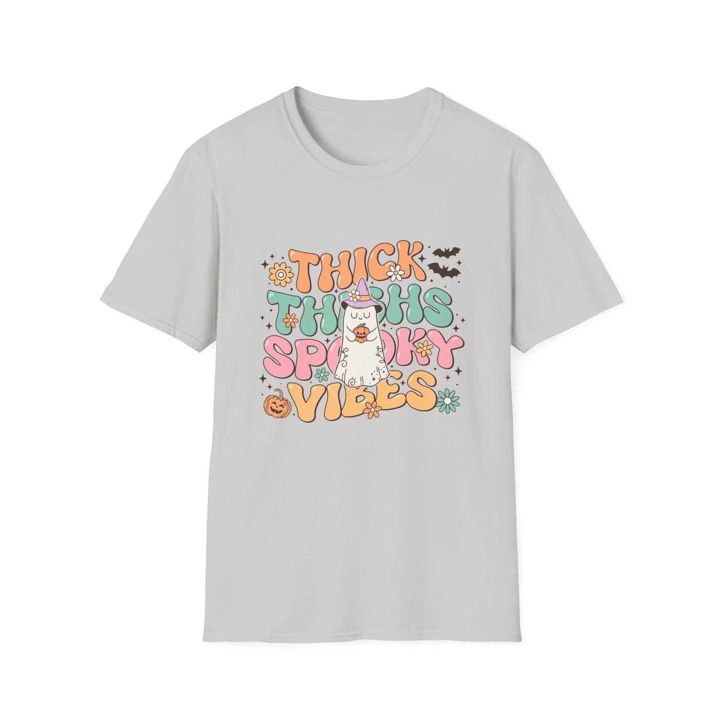 Thick Thighs and Spooky Vibes Unisex Softstyle T-Shirt