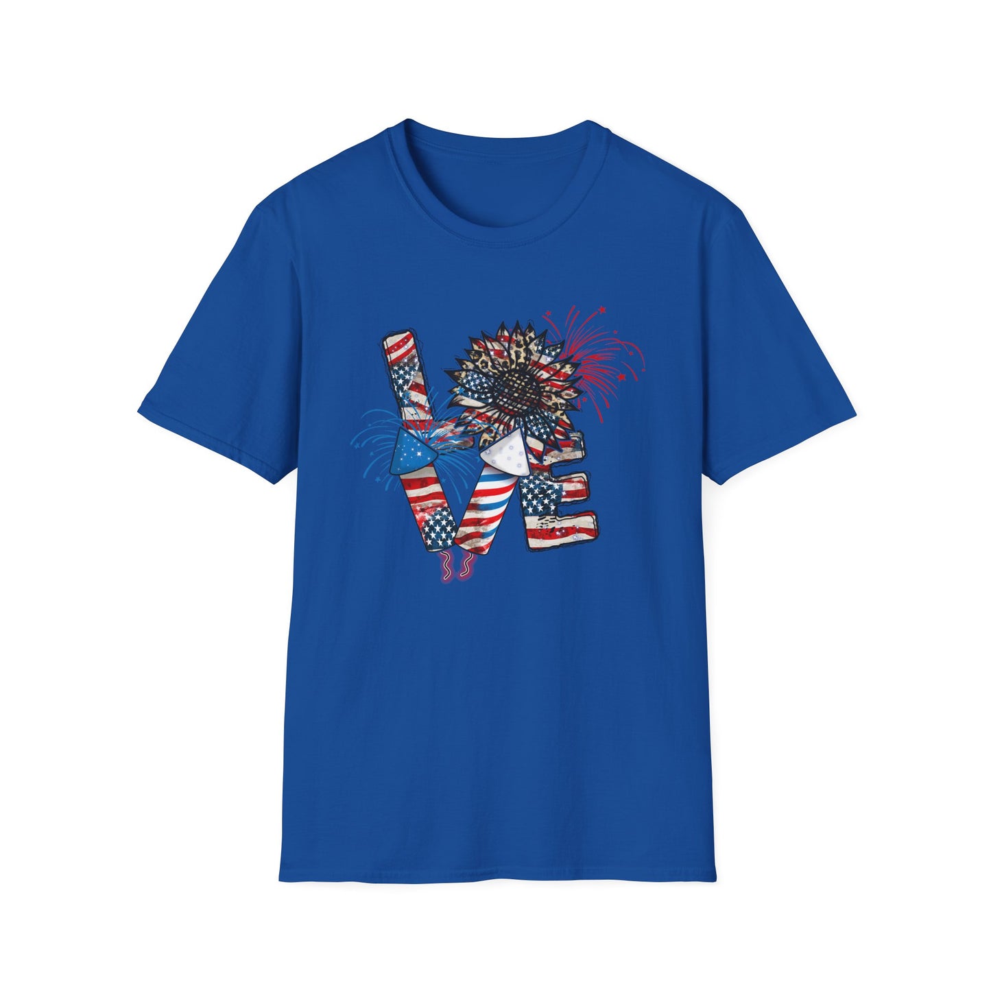 4th of July LOVE Unisex Softstyle T-Shirt