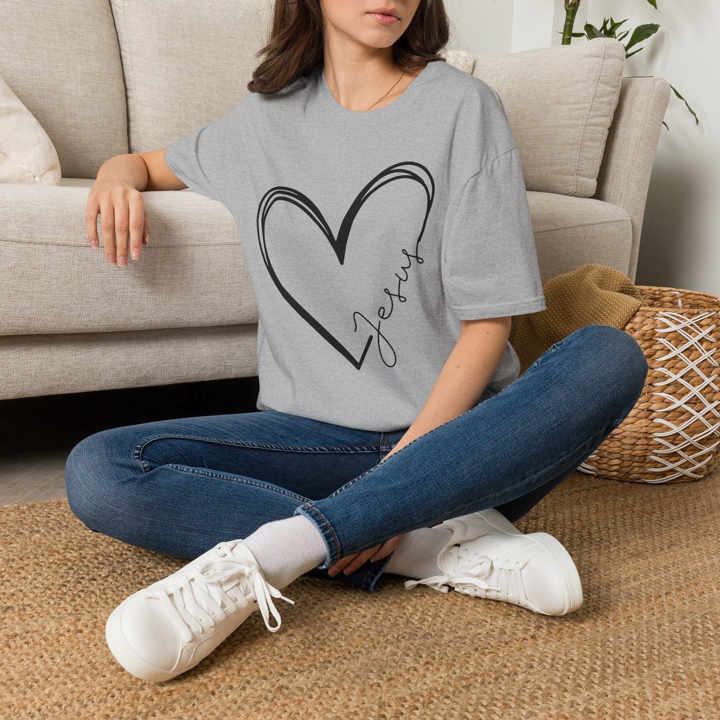 Jesus Heart Unisex Softstyle T-Shirt