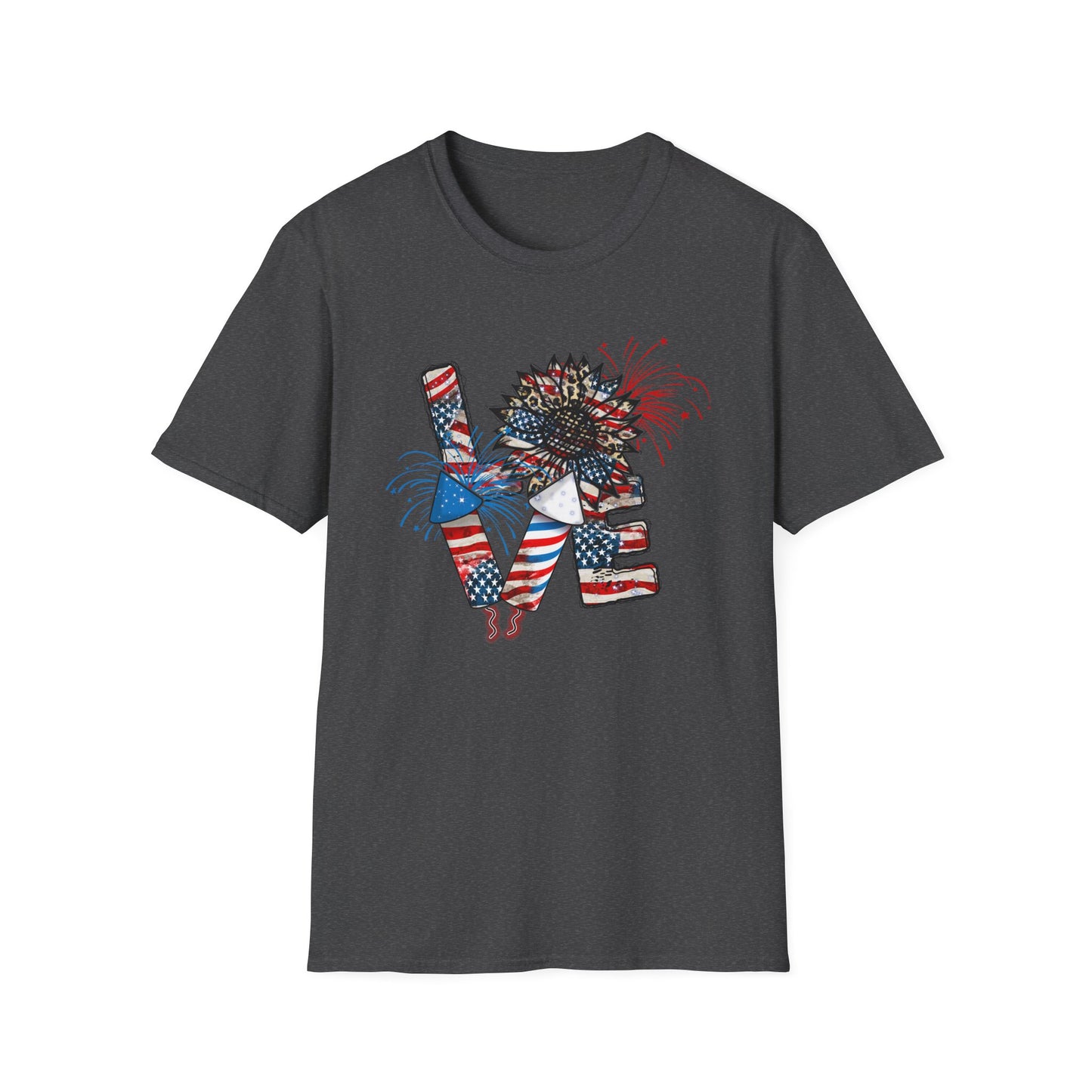 4th of July LOVE Unisex Softstyle T-Shirt