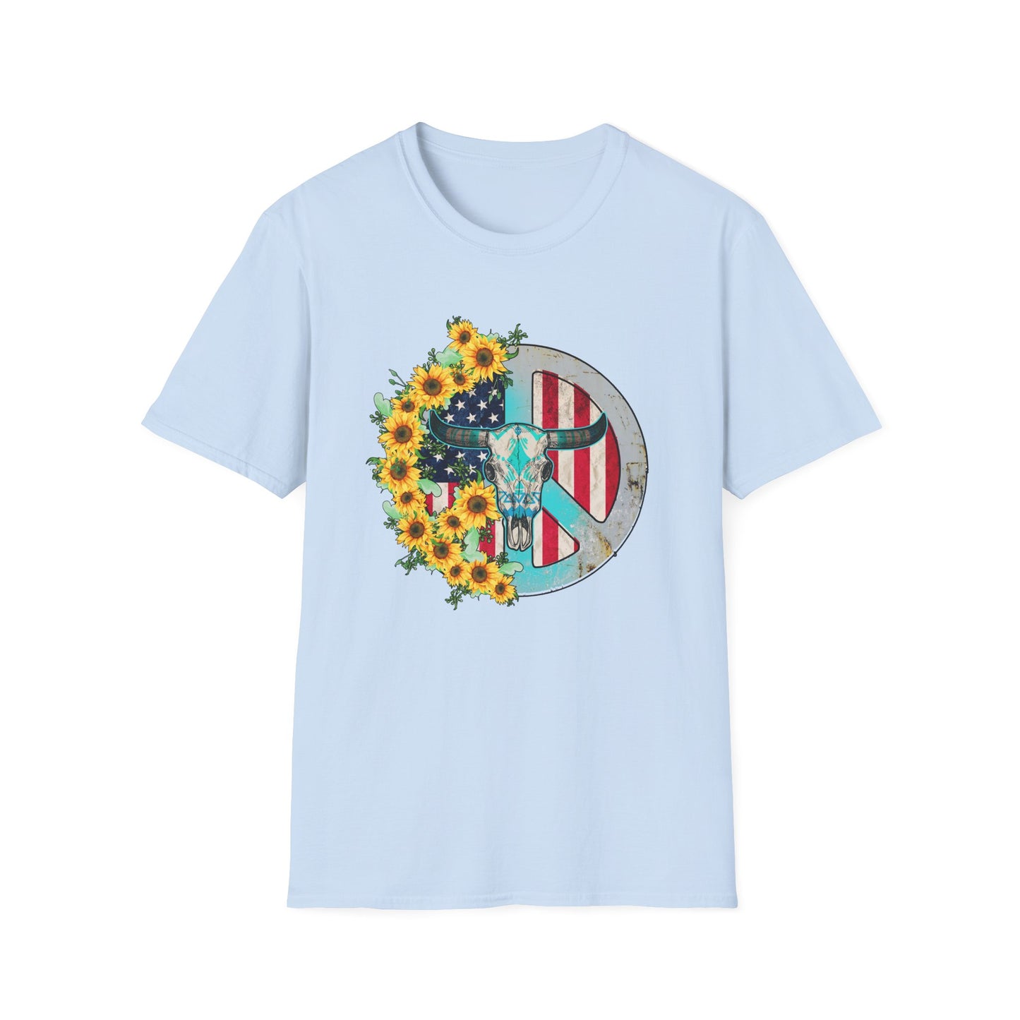 Western Peace sign Unisex Softstyle T-Shirt