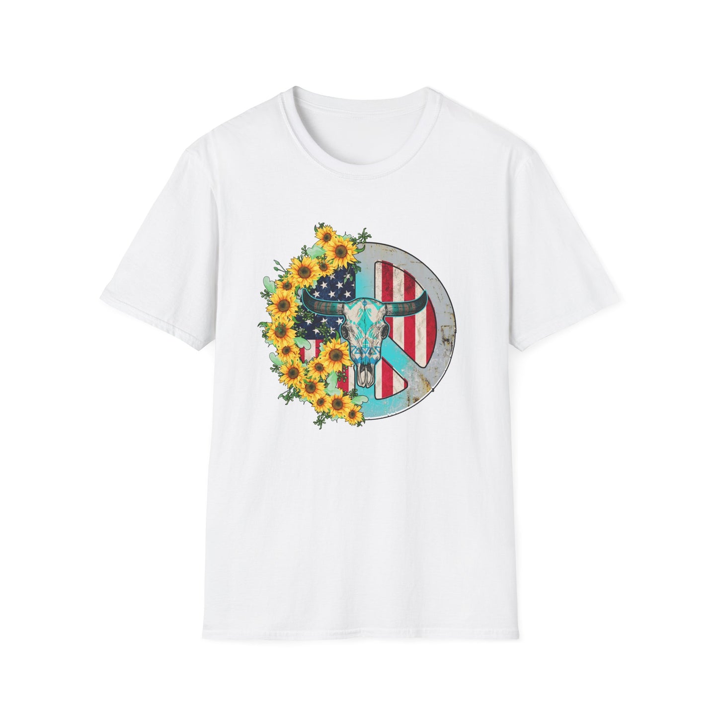 Western Peace sign Unisex Softstyle T-Shirt