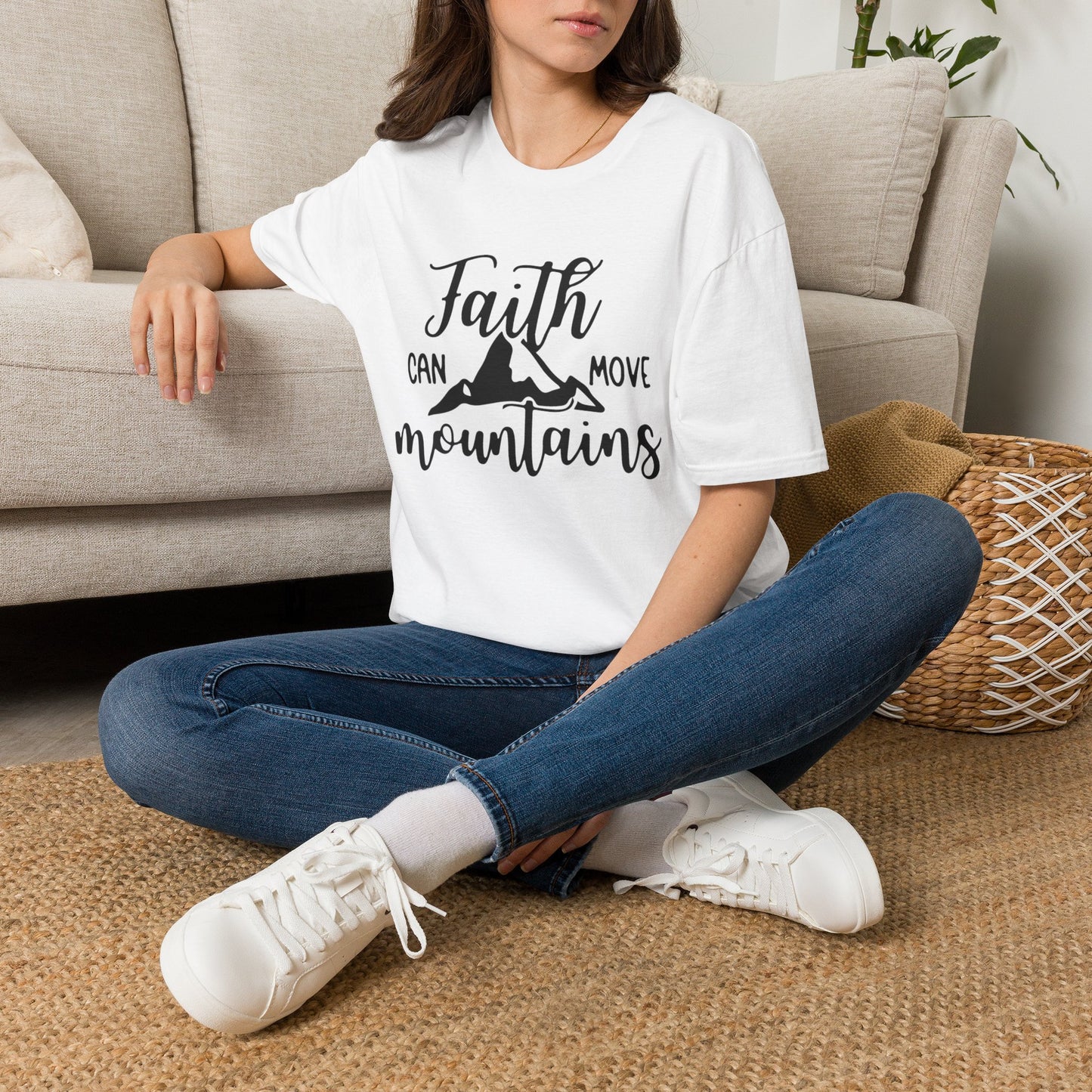 Faith move Mountains Unisex Softstyle T-Shirt