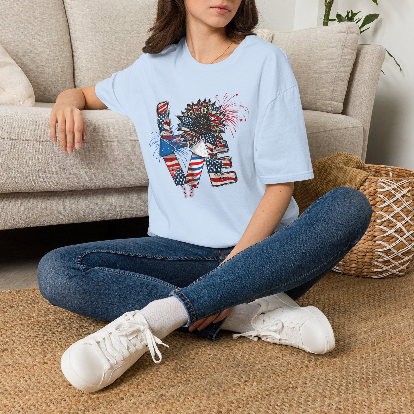 4th of July LOVE Unisex Softstyle T-Shirt