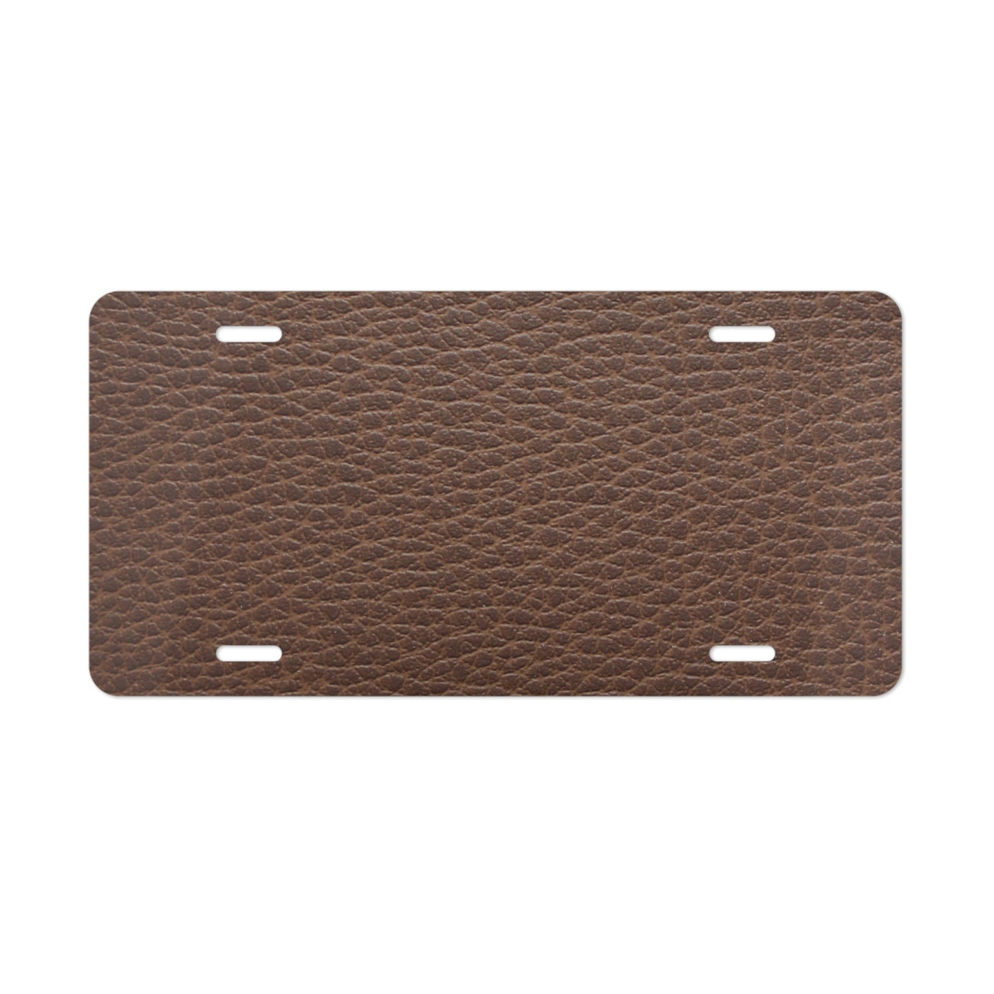 Personalized Brown Leather License Plate | Rustic Leather Look Custom License Plate | Western Style Car Tag | Custom Name Vehicle Accessory