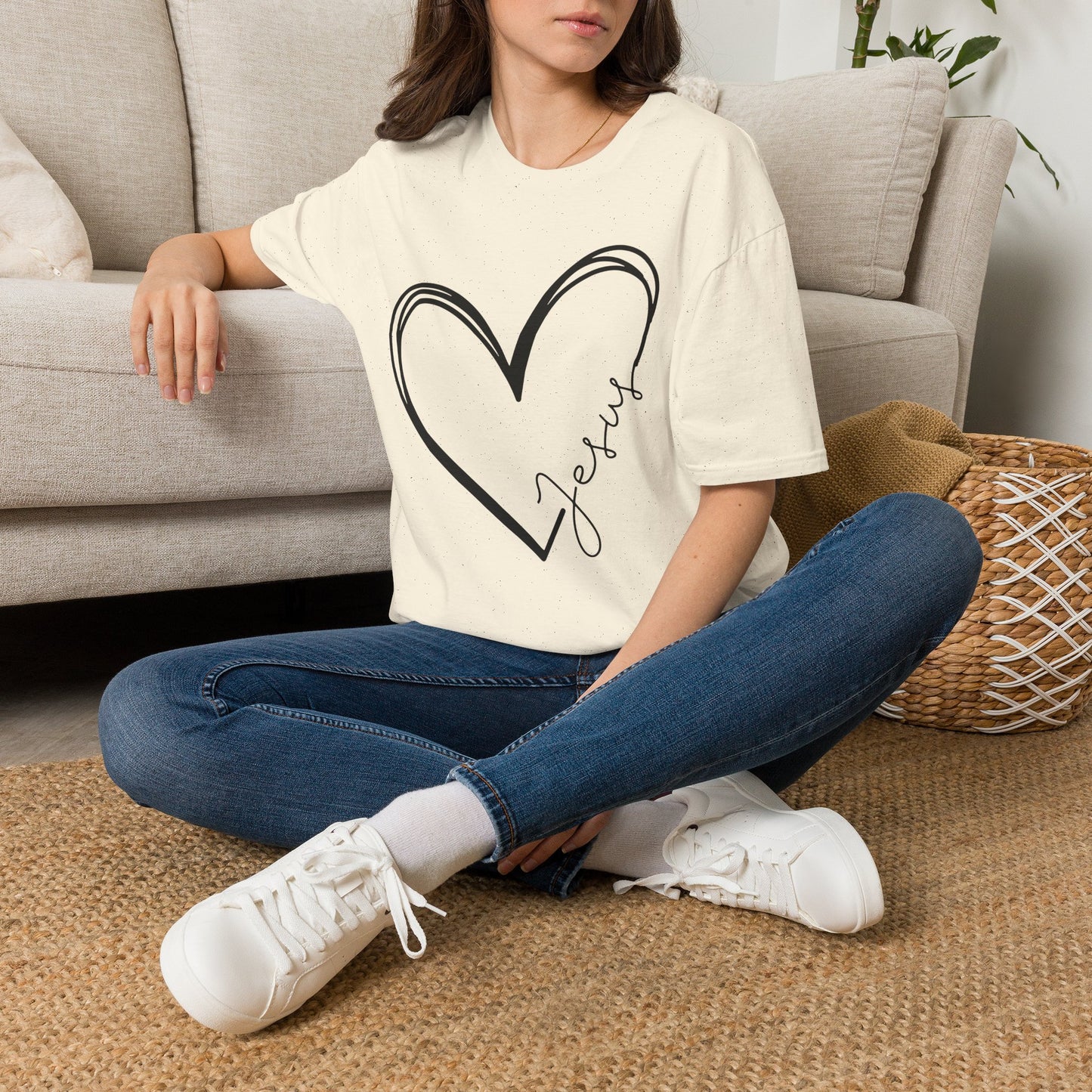 Jesus Heart Unisex Softstyle T-Shirt