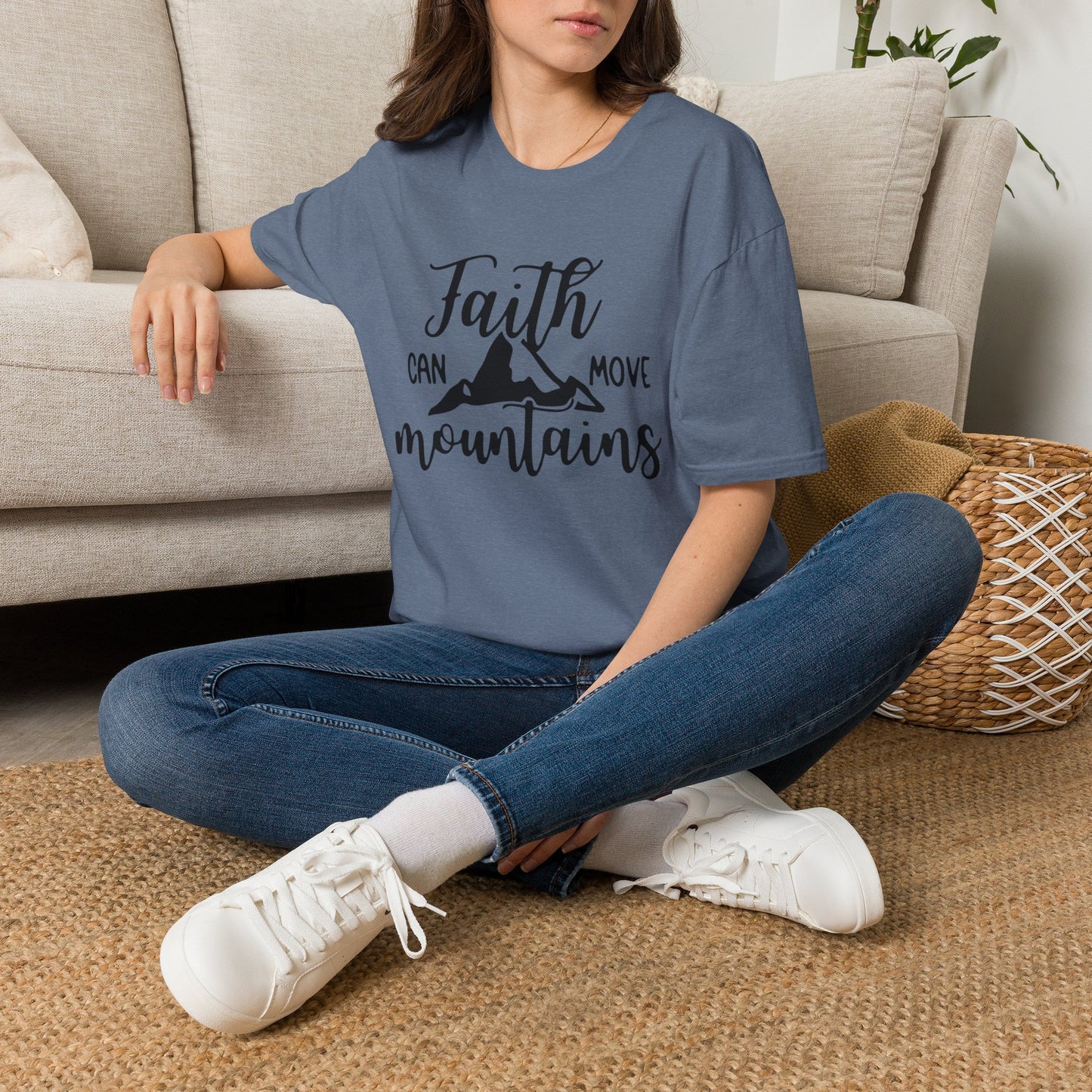 Faith move Mountains Unisex Softstyle T-Shirt