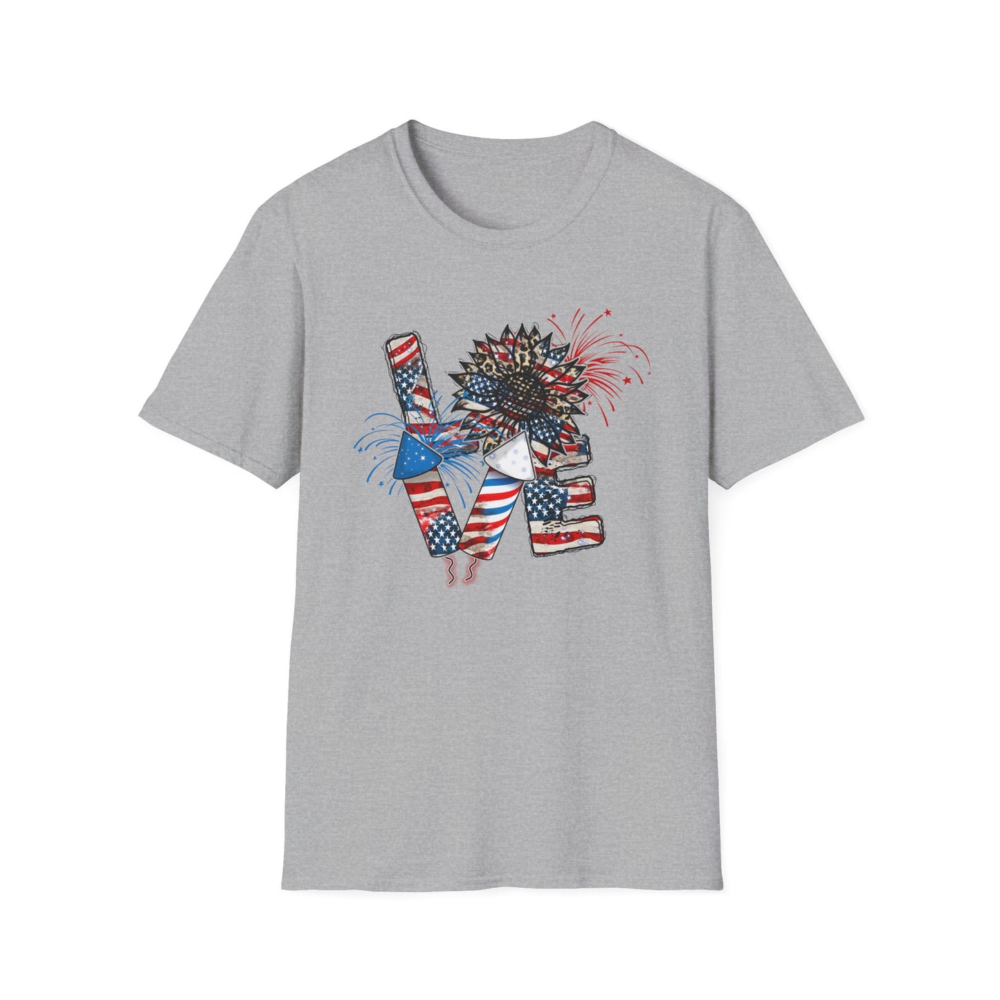4th of July LOVE Unisex Softstyle T-Shirt