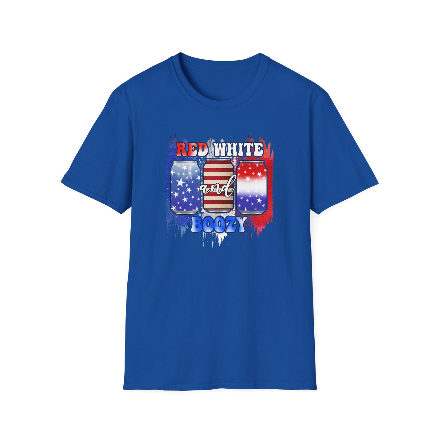 Red White and Boozy Unisex Softstyle T-Shirt