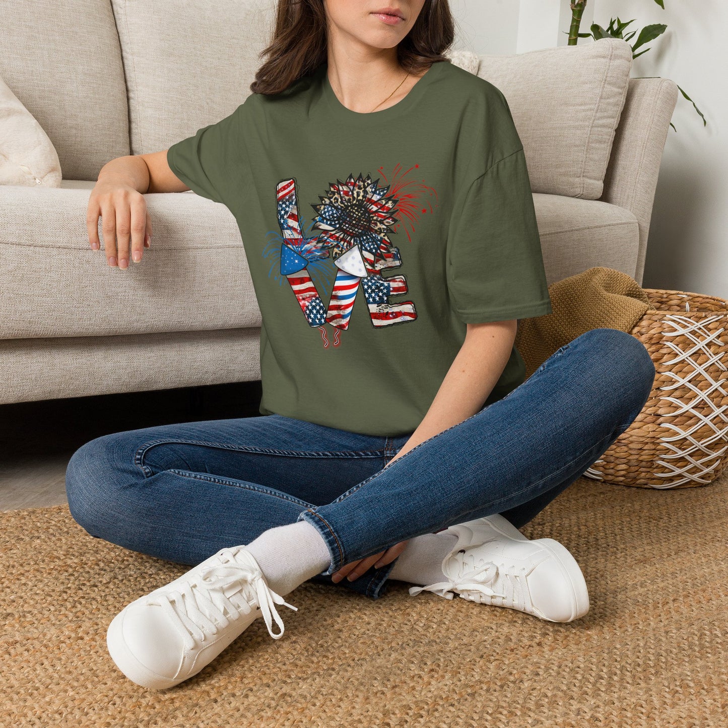 4th of July LOVE Unisex Softstyle T-Shirt