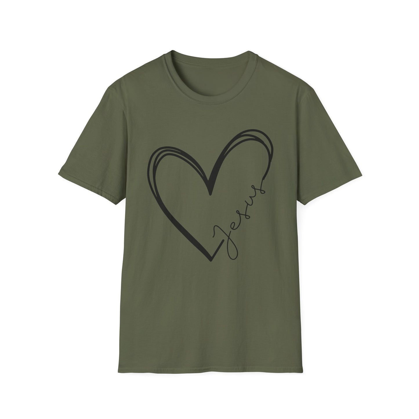 Jesus Heart Unisex Softstyle T-Shirt