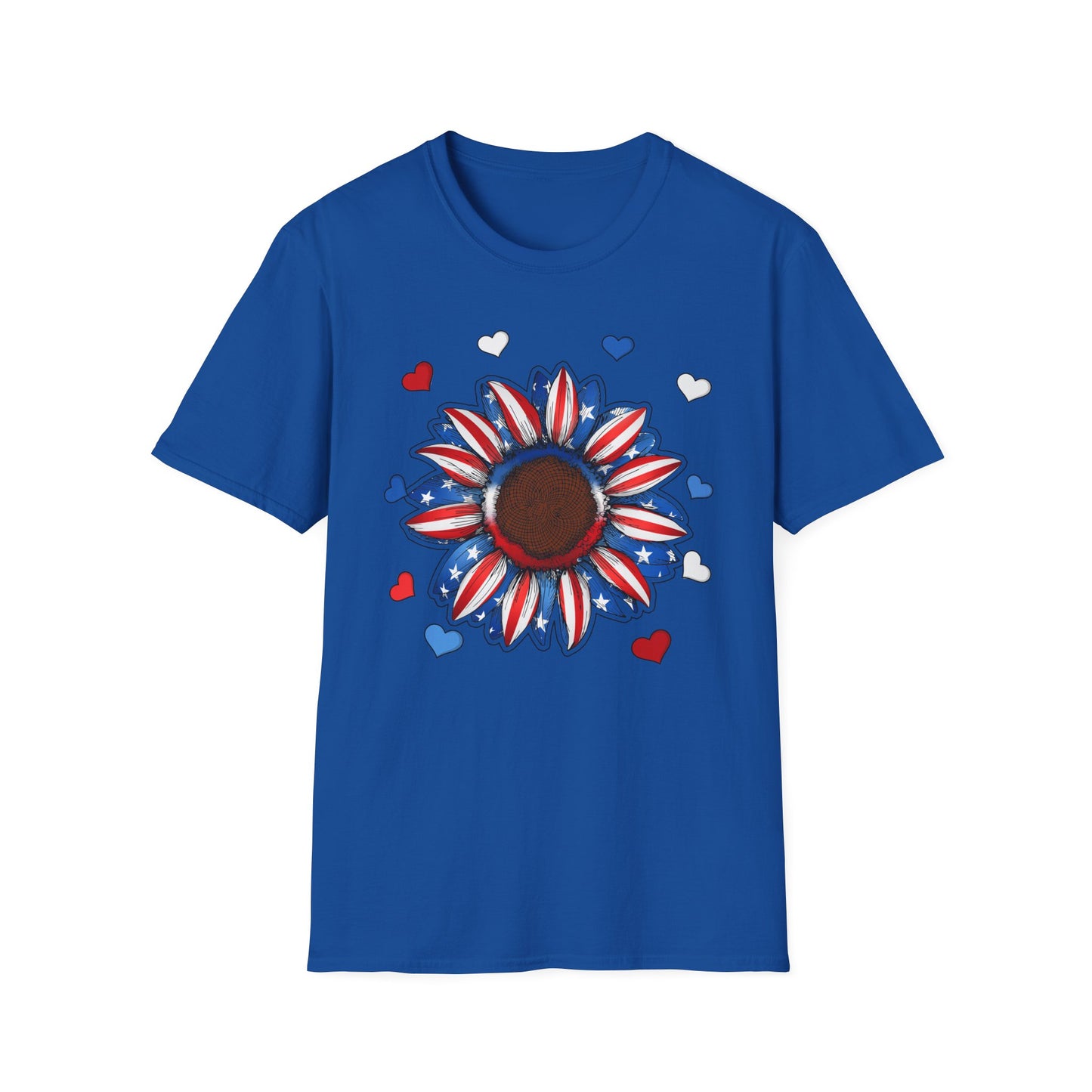 4th of July Sunflower Unisex Softstyle T-Shirt