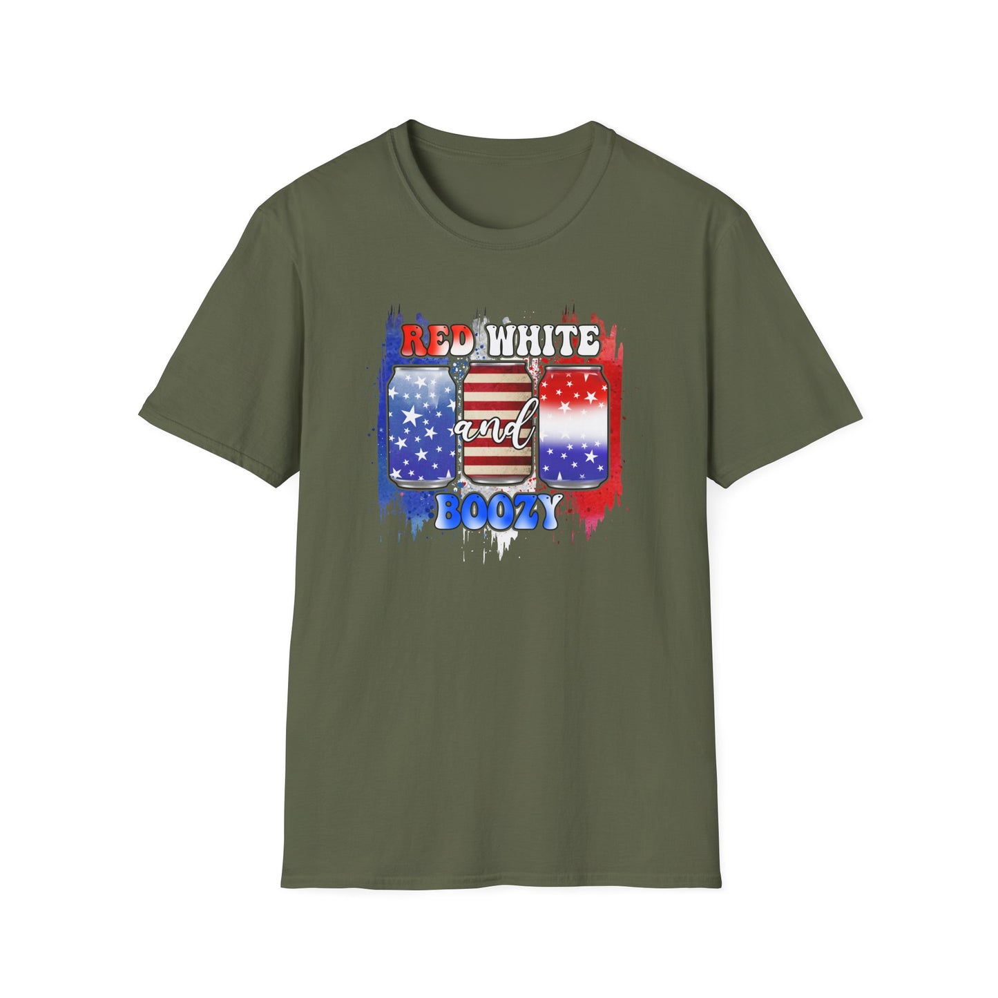 Red White and Boozy Unisex Softstyle T-Shirt