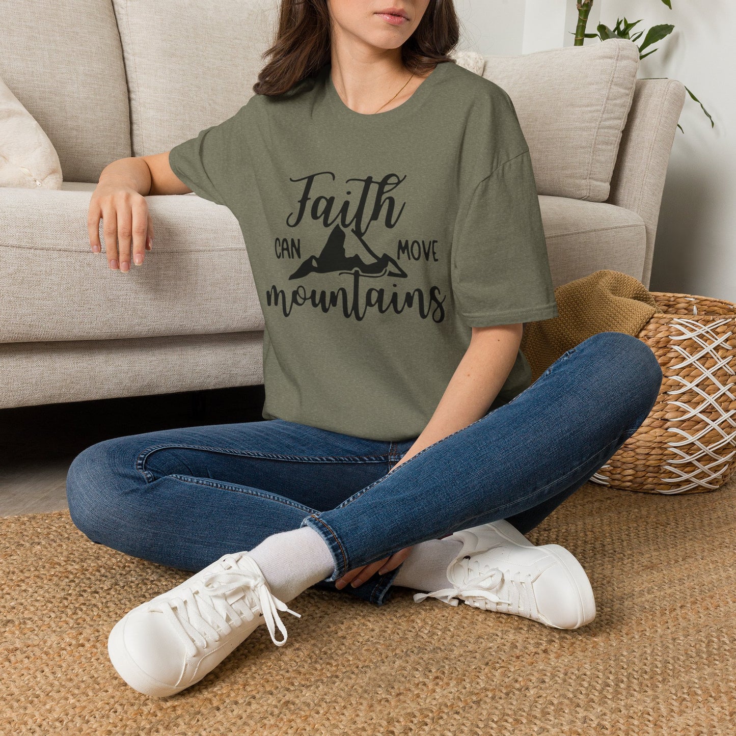 Faith move Mountains Unisex Softstyle T-Shirt