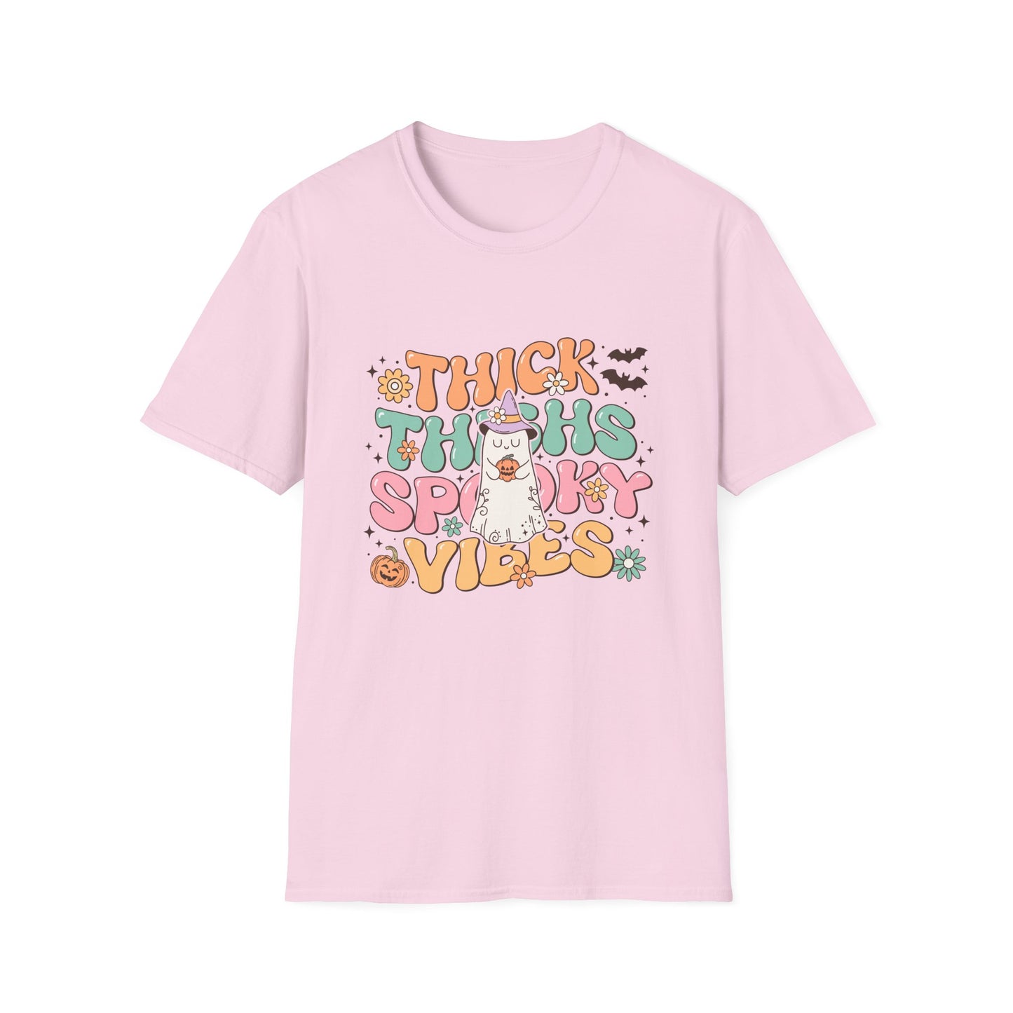 Thick Thighs and Spooky Vibes Unisex Softstyle T-Shirt