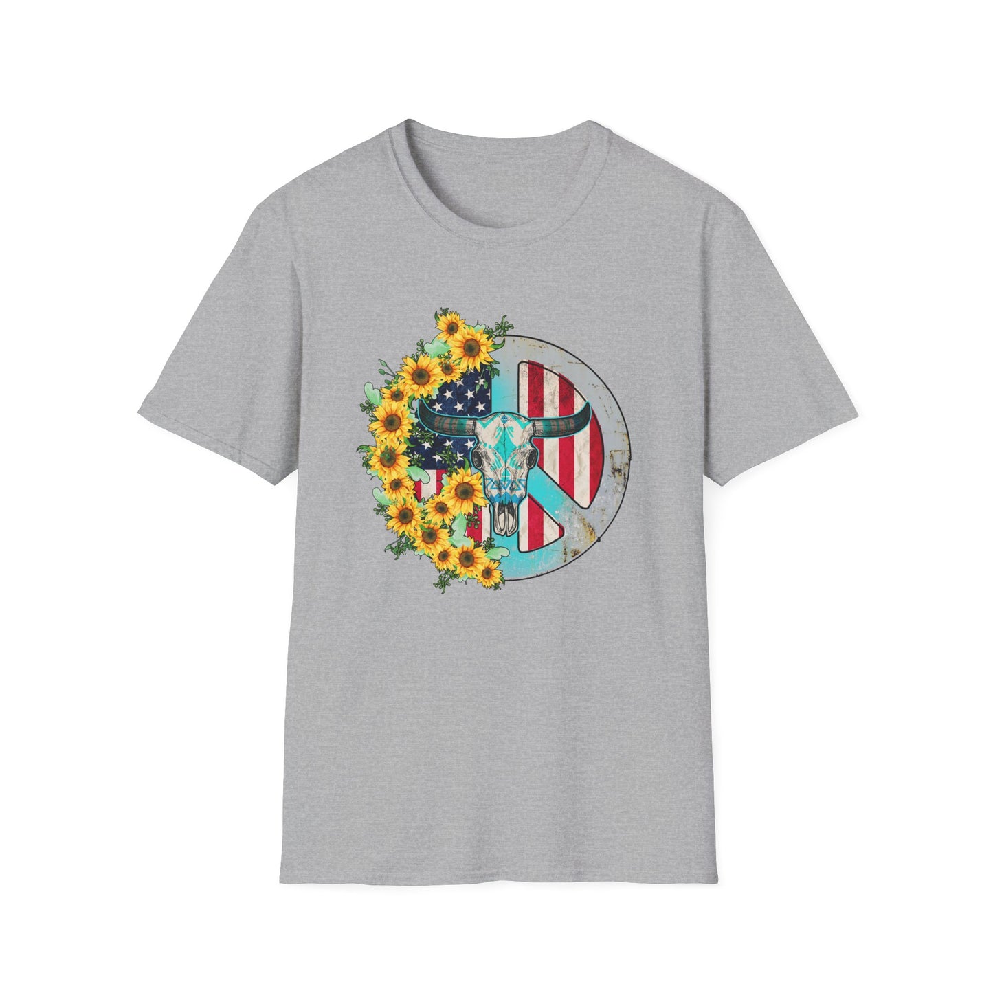 Western Peace sign Unisex Softstyle T-Shirt