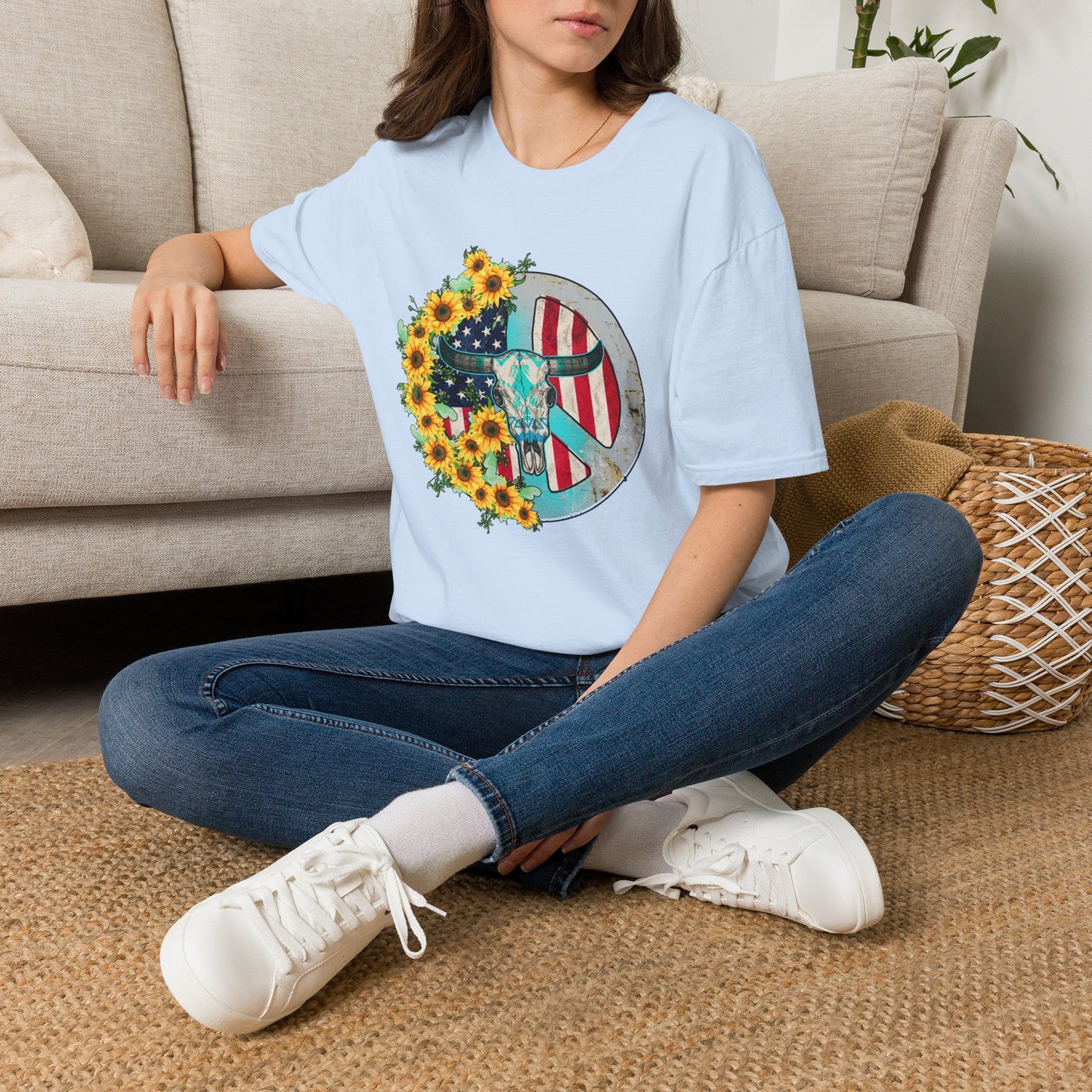 Western Peace sign Unisex Softstyle T-Shirt