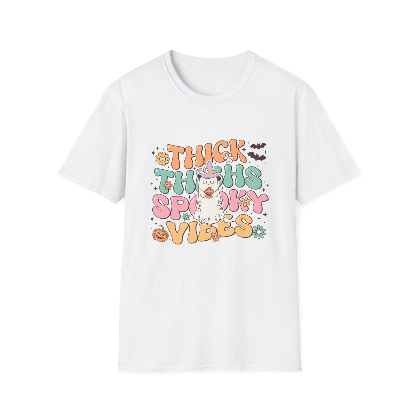 Thick Thighs and Spooky Vibes Unisex Softstyle T-Shirt