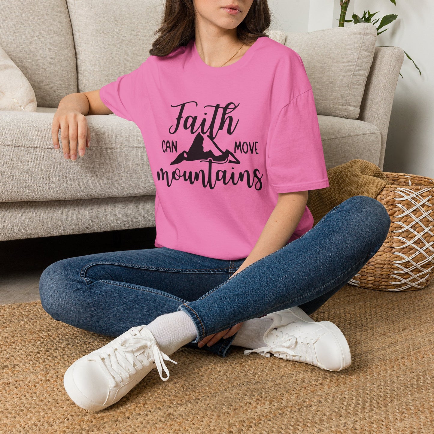 Faith move Mountains Unisex Softstyle T-Shirt