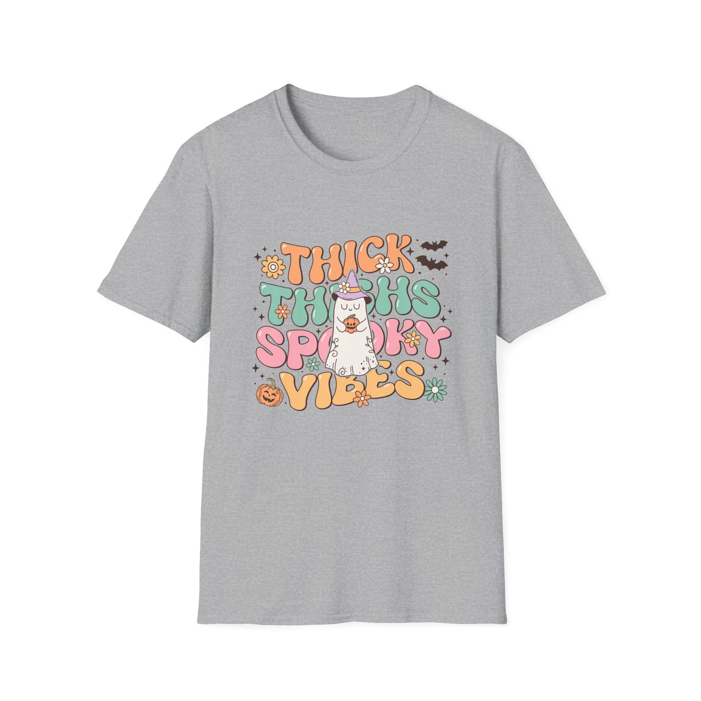 Thick Thighs and Spooky Vibes Unisex Softstyle T-Shirt