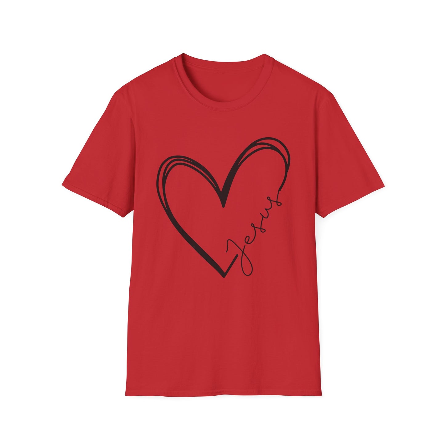 Jesus Heart Unisex Softstyle T-Shirt