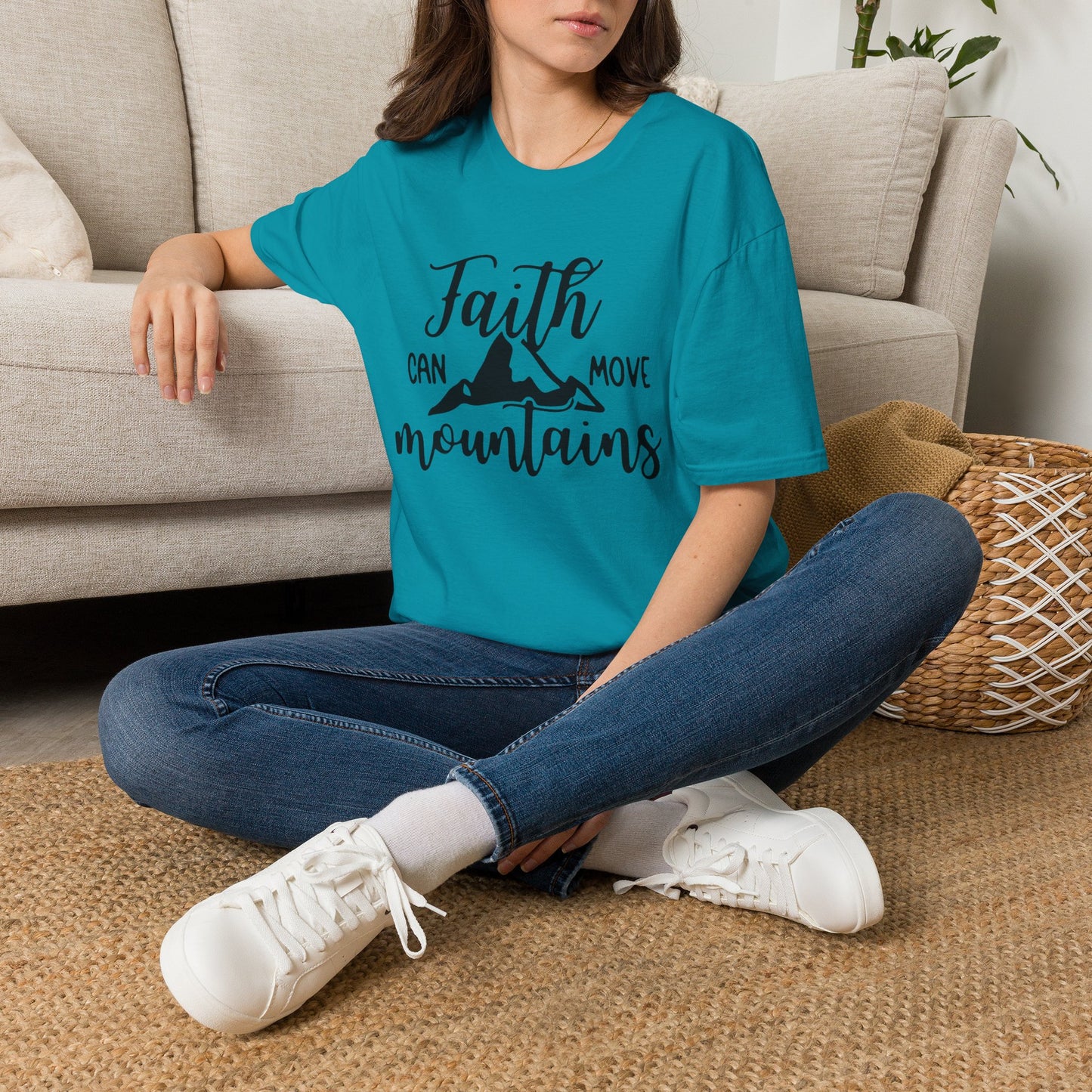 Faith move Mountains Unisex Softstyle T-Shirt