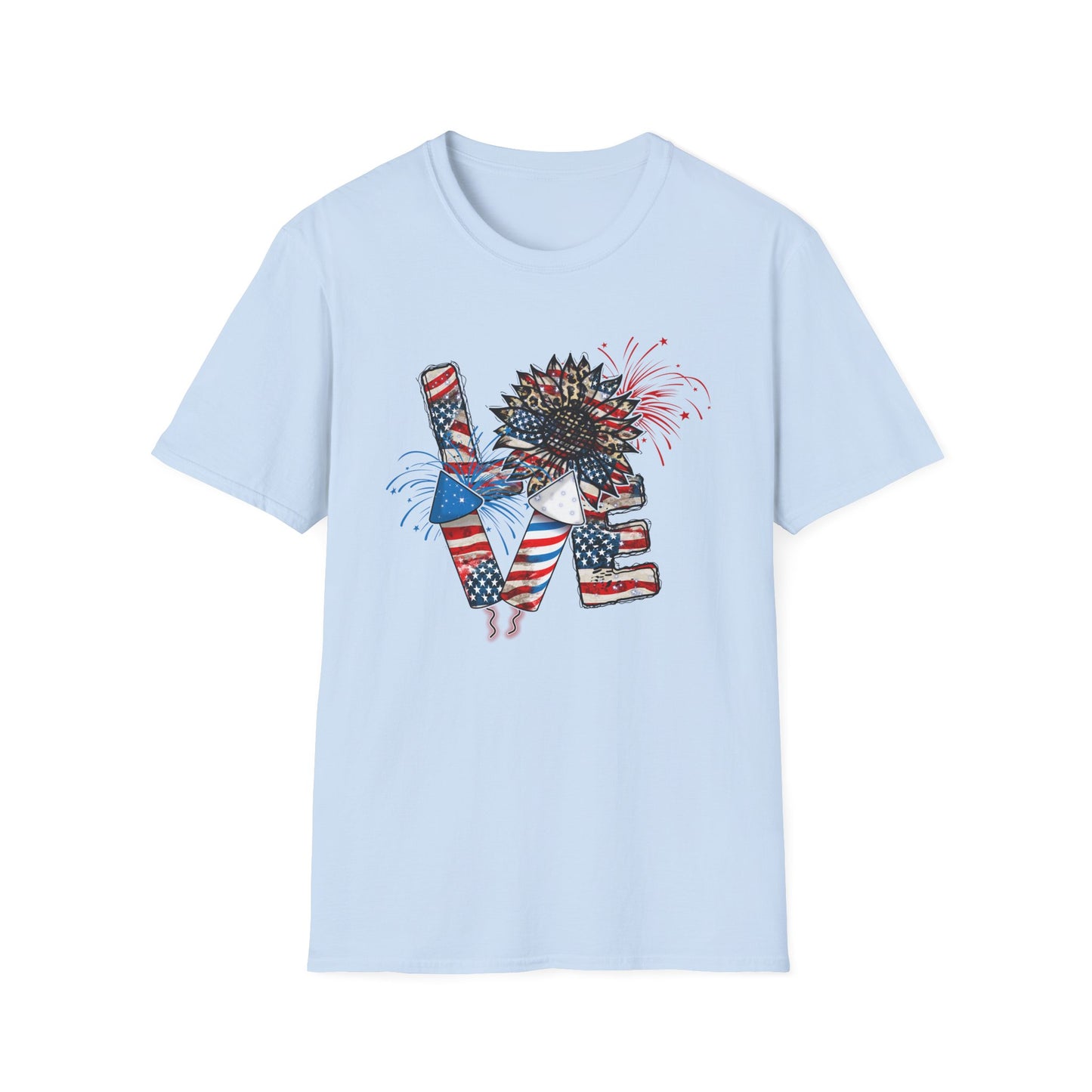 4th of July LOVE Unisex Softstyle T-Shirt