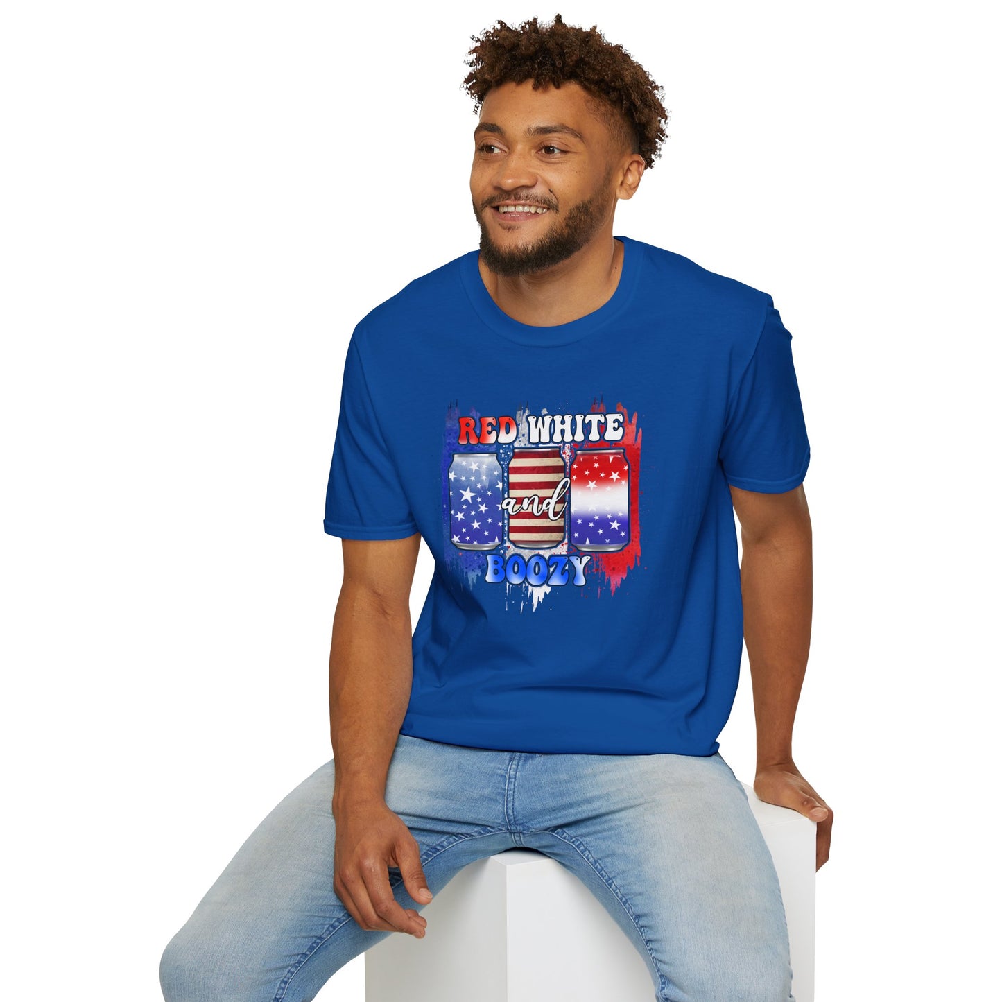 Red White and Boozy Unisex Softstyle T-Shirt